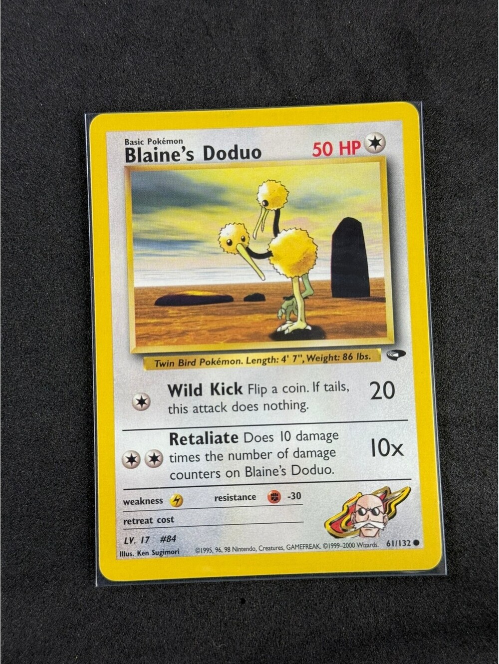 Blaine's Doduo Pokemon Card 50 HP #61/132 gym heroes